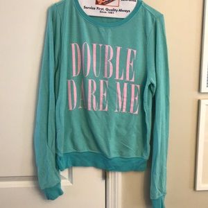 XS wildfox “double dare me” sweatshirt